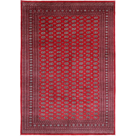 Hand Knotted Tribal Bokhara Wool Rug - 10'2'' x 14'5''