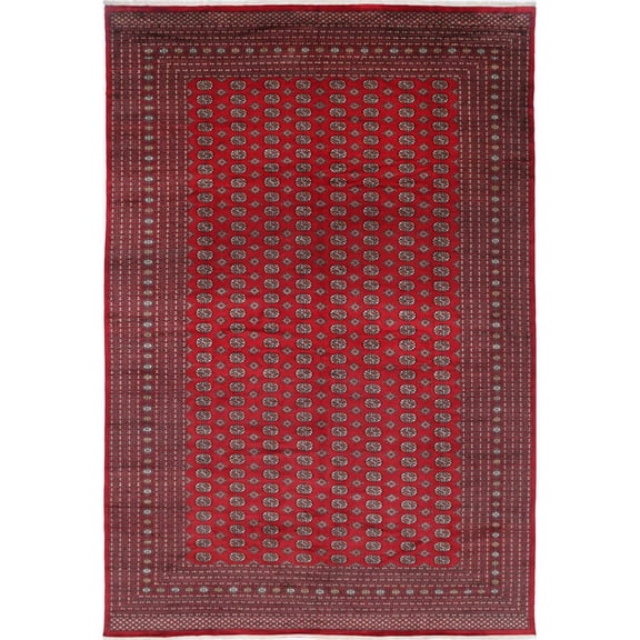 Hand Knotted Tribal Bokhara Wool Rug - 12'0'' x 17'10''