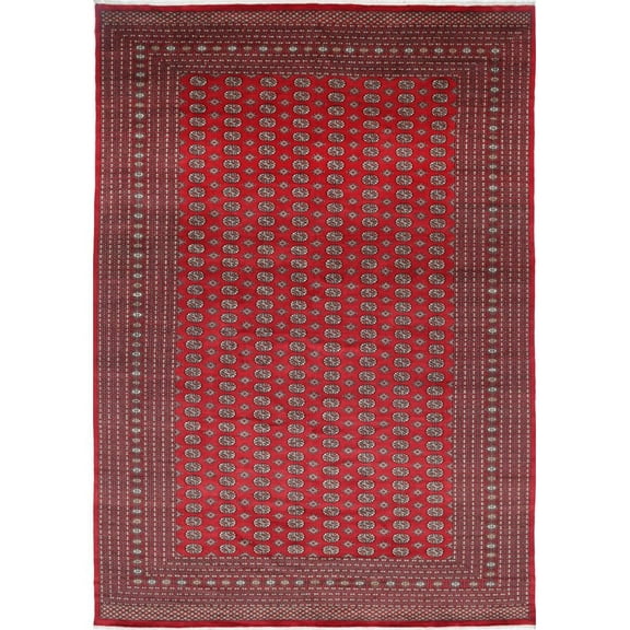 Hand Knotted Tribal Bokhara Wool Rug - 12'0'' x 17'5''
