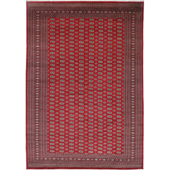 Hand Knotted Tribal Bokhara Wool Rug - 12'0'' x 17'9''