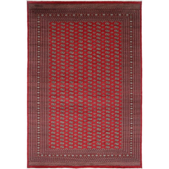 Hand Knotted Tribal Bokhara Wool Rug - 12'1'' x 17'10''