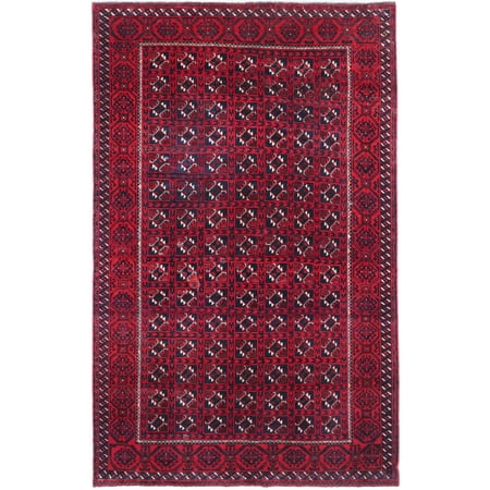 Hand Knotted Tribal Bokhara Wool Rug - 4'7'' x 7'7''