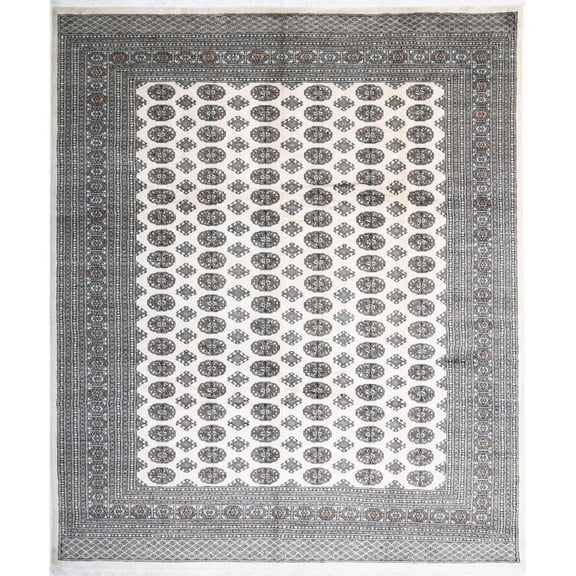 Hand Knotted Tribal Bokhara Wool Rug - 8'4'' x 9'9''