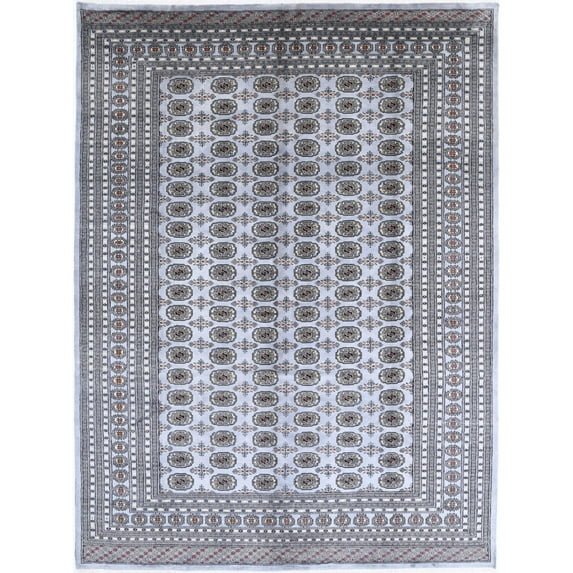 Hand Knotted Tribal Bokhara Wool Rug - 9'0'' x 12'2''