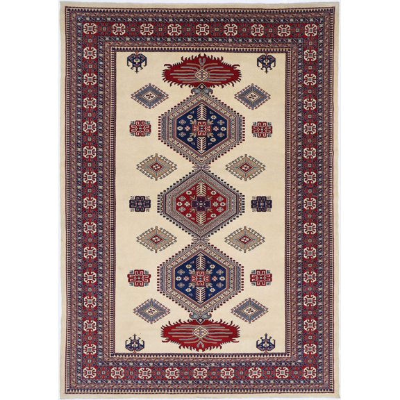 Hand Knotted Tribal Shirvan Wool Rug - 7'0'' x 9'10''