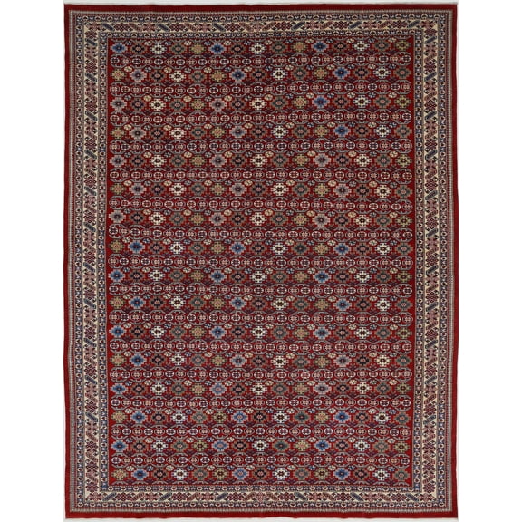 Hand Knotted Tribal Shirvan Wool Rug - 7'5'' x 9'8''