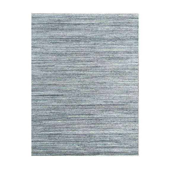 EORC NATURAL GREY Hand-Knotted Wool Modern Lori Baft Gabbeh Solid Color Rug, 10' x 14'