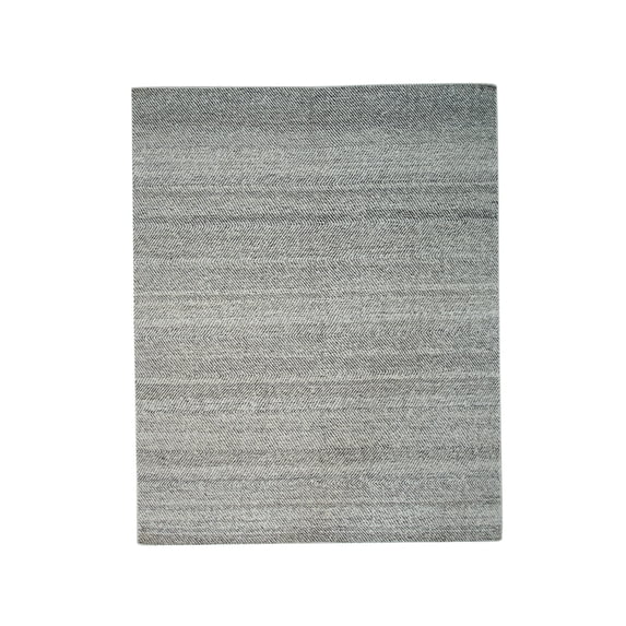 Hand-Knotted Wool Natural White Modern Contemporary flatweave Rug, Made in India