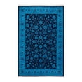 thumbnail image 1 of Hand-Knotted Wool Overdyed Contemporary Blue Area Rug 4' 1" x 6' 3", 1 of 8