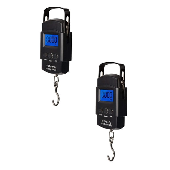 Hand LCD Electronic Digital Scale Travel Fish Luggage Hanging Hook Weight 2PCS