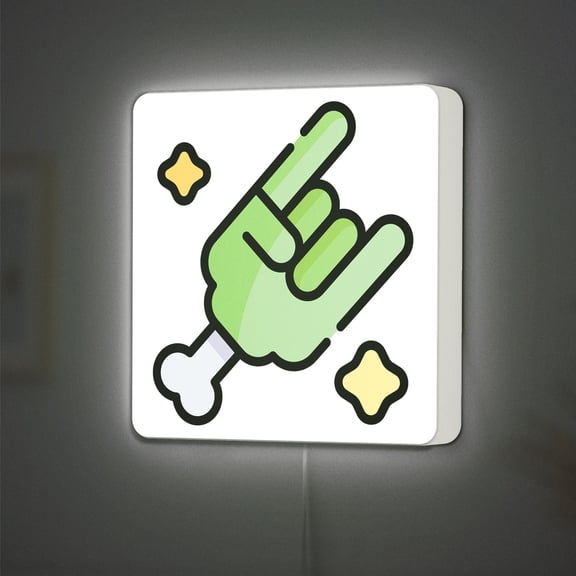 Hand LED Lightbox - Halloween Horror Zombie Hand Decor, Custom Led Sign for Home Office Shop Decor (Width 24 inch, 60cm)