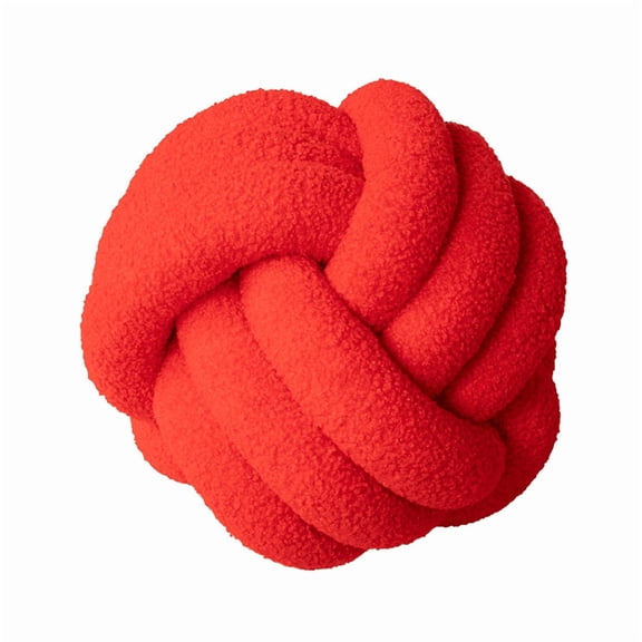 Hand- Lamb Knotted Ball Throw Pillow - Curly Cushion Suitable for Sofa Bed, /Pillow Filling, Multicolor Decor, Handwashable Bed Headrest Backrest Accent for Living Room, Cozy Bedding