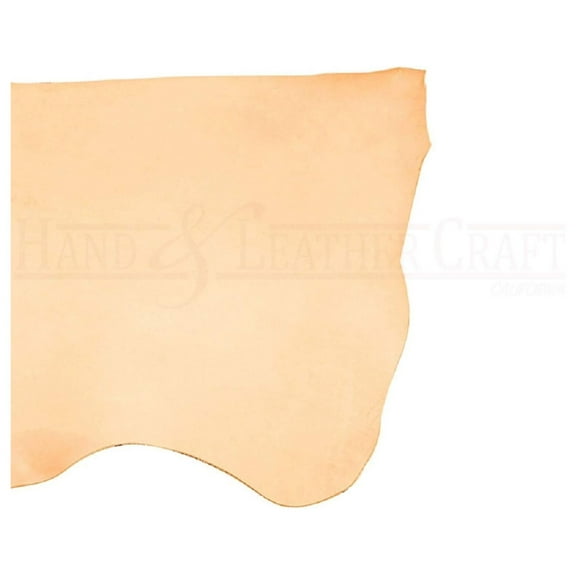 Hand and Leather - Veg Tan Leather 2/3 oz (0.8-1.2 mm) A Grade Tooling Leather Hide - Full Grain Vegetable Tanned Leather, Carving, Tooling, Molding, Dyeing (2.5-4 Sqft)