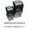 thumbnail image 1 of Hand Lifting Dumbbell Weightlifting Weights Gym Workout Self-Inking Rubber Stamp Ink Stamper - Yellow Ink - Small 1 Inch, 1 of 7