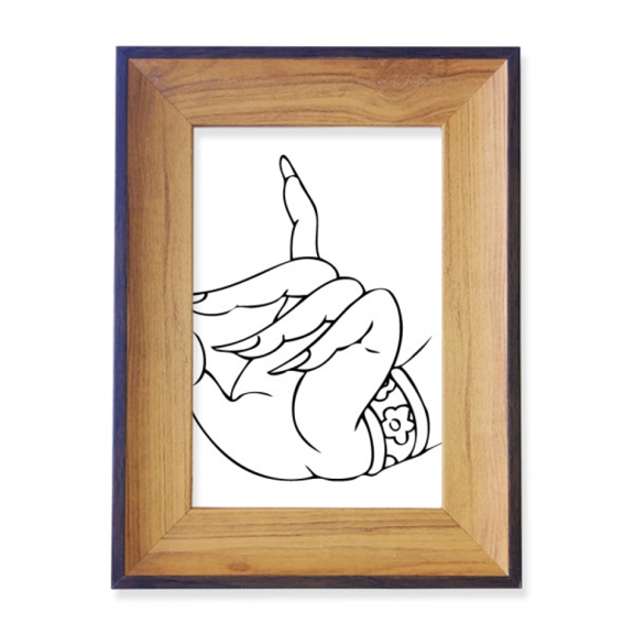 Hand Line Drawing Pattern Photo Frame Exhibition Display Art Desktop Painting