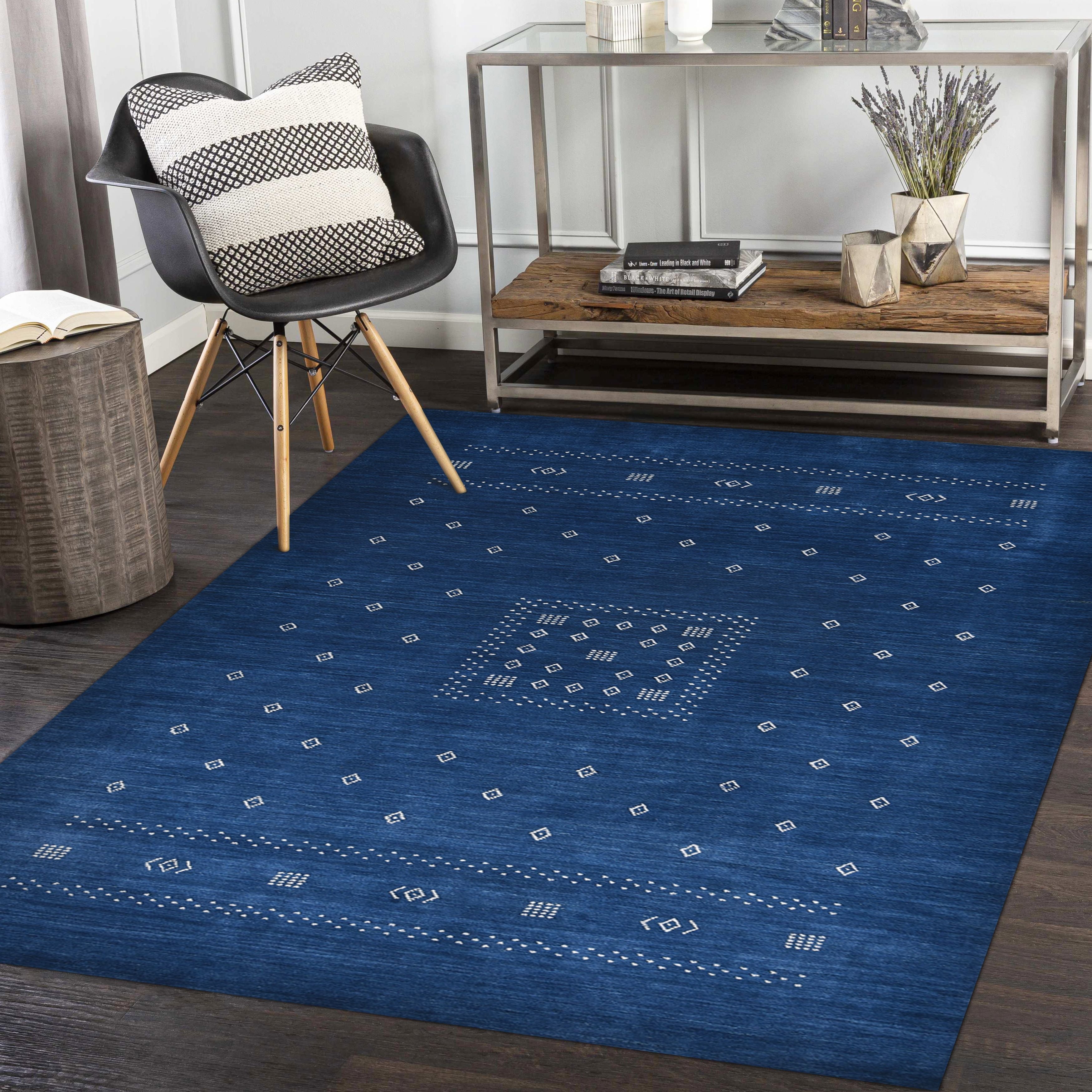 Unique Loom Plantation Autumn Rug Blue Gray 9' 0