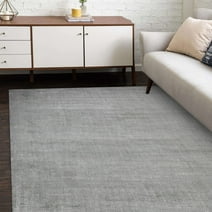 Hand Loom Contemporary Solid Wool Gray Area Rug 3' 0" x 5' 0"