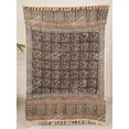 thumbnail image 1 of Hand Loom Hand Block Printed Bed Runner Boho Cotton Fringed Blanket Beach Throw, Indian Handmade Soft Cotton Throws Blankets, Gift for her, 1 of 4