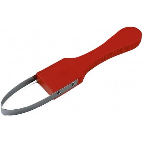 Hand Loop Weeder Tool with Iron Hoop Design, Portable Weed Remover for Home Gardens, Terraces and Lawns, Red