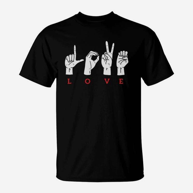 Hand Love Sign For Valentines Day Happy Valentines Day TShirt - Walmart.com