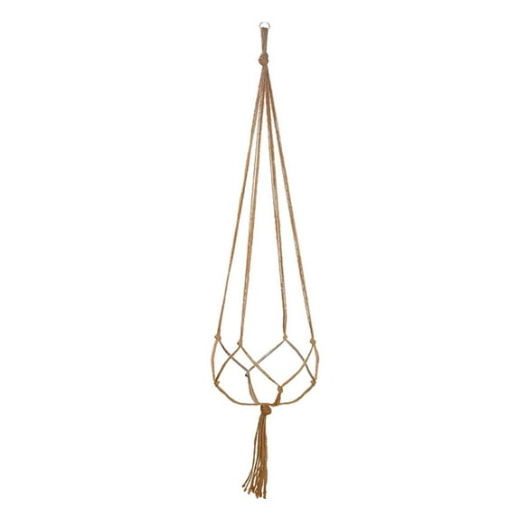Hand Made Braided Plant Hanger Planter Pot Holder Hanging Jute Rope 90cm Vintage E1Z7