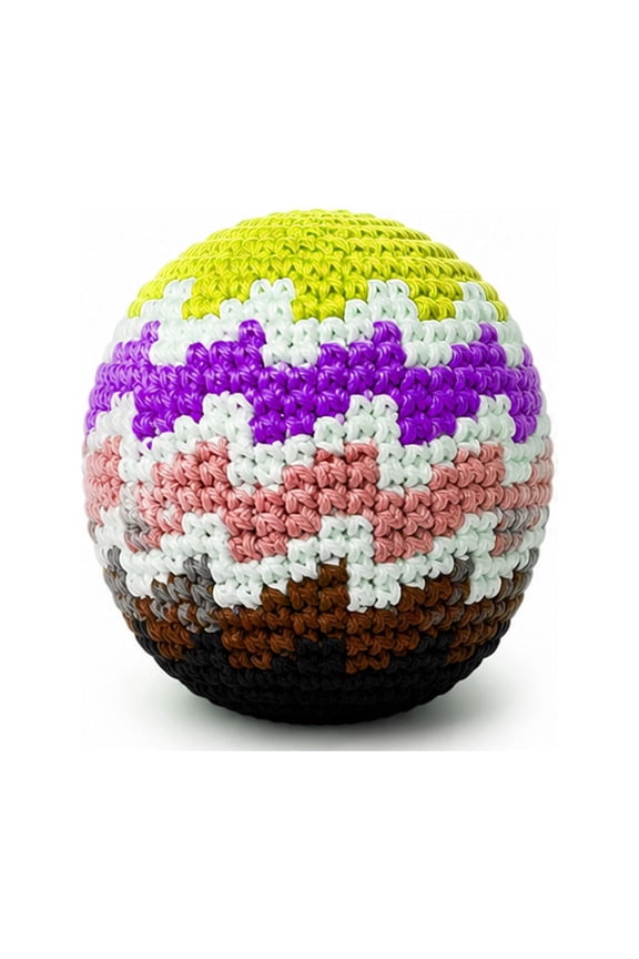 Hand-Made Knitted Hacky Footbag Sack Dirtbag, Foot Bags For Adults,Juggling Hacky Dirt Bag,Juggling Balls For Beginners,Hacky Ball
