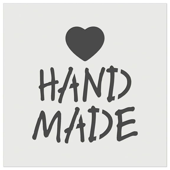 Hand Made Stacked with Heart DIY Cookie Wall Craft Stencil - 5.5 Inch