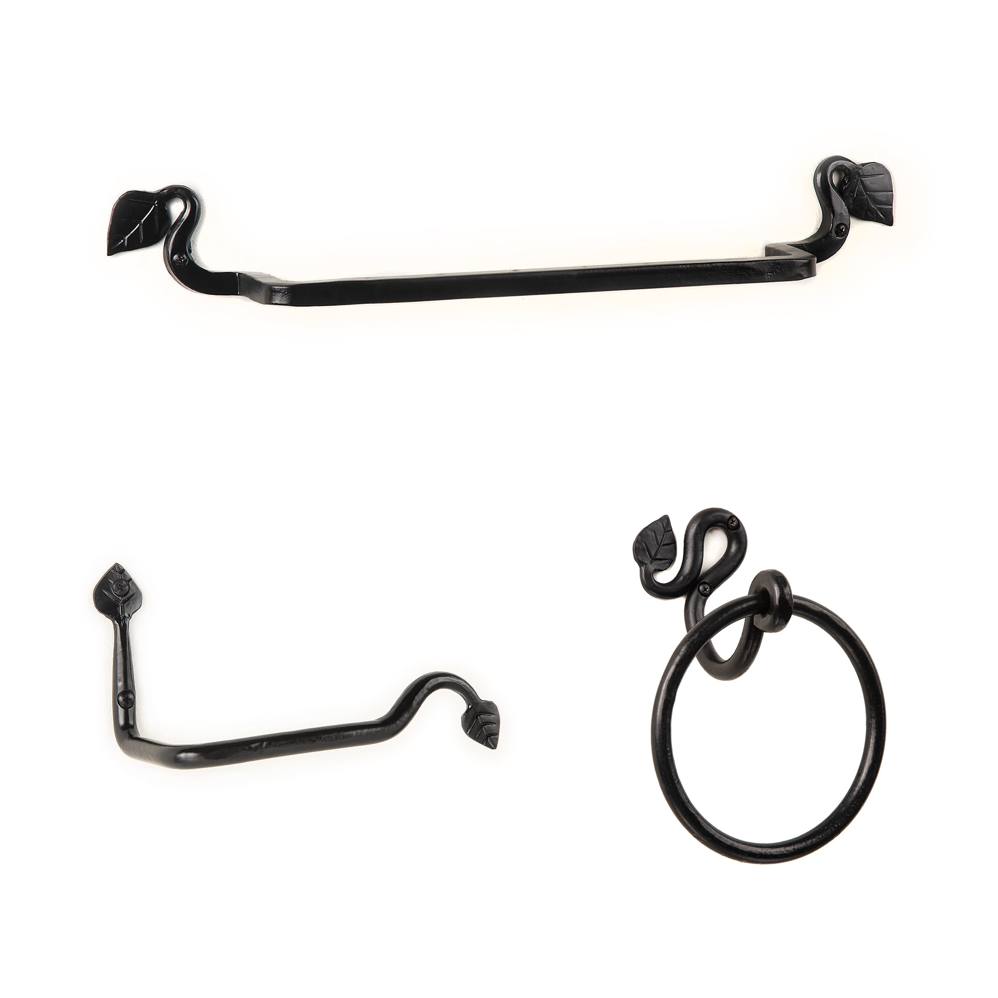 Hand Wrought Iron Bathroom Accessories Set