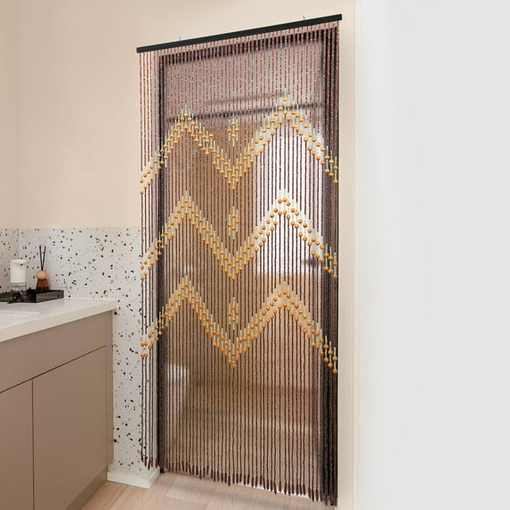 Hand Made Wooden Beaded Curtain Door Curtain Doorway Bead Handmade Bamboo Door Curtain 195x90cm