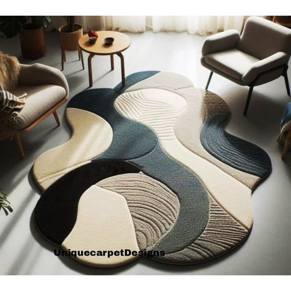 Hand Made unique Tufted 100% fine wool trending carpets and rugs for living room,kids room,bedroom, any size,Custom made to order accepet