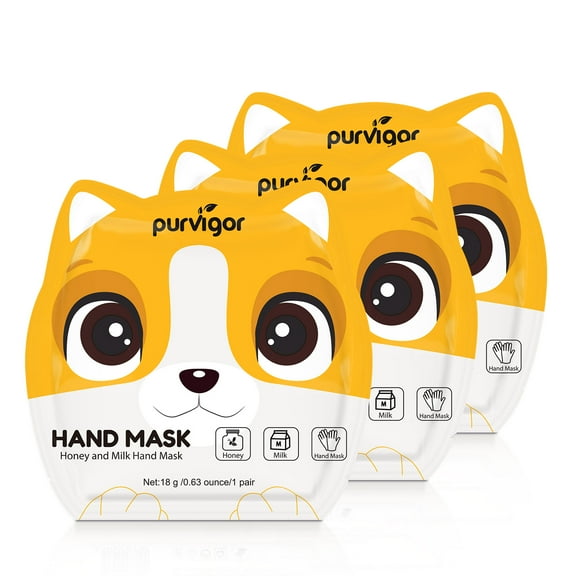 Hand Masks Hand Peel Mask Suitable For Cracked, Rough Hands,Remove Dead Skin,Hand Moisturizing Gloves(Honey Milk) 3 Pack