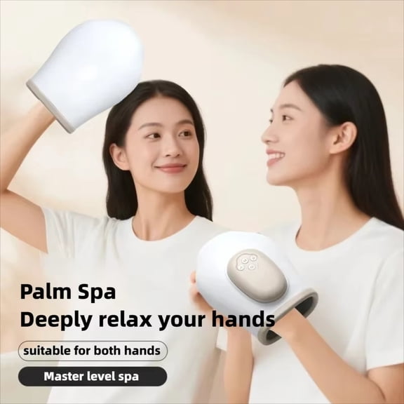 Hand Massager Cordless Air Compression Hand Massager with Heat, 3 Modes, 3 Intensities, Auto Shut-Off Timer, Rechargeable, Portable Full Hand Relaxation for Home & Office