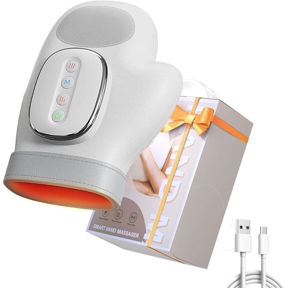 Hand Massager with Heat and Compression for Arthritis and Carpal Tunnel, 3-in-1 Professional Hand Massager with 3 Modes, 5 Intensity & 3 Heat Ther, Christmas Gift for Office Workers, Seniors