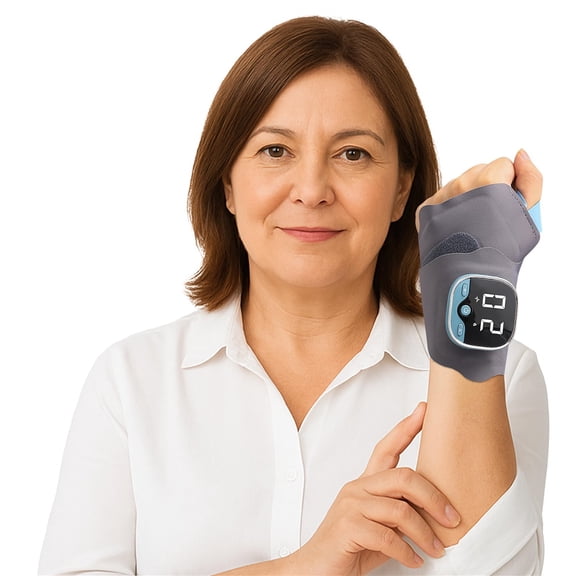 Hand Massager with Heat - 5 Modes, 9 Intensity Levels,3 Heat Settings, Cordless & Rechargeable