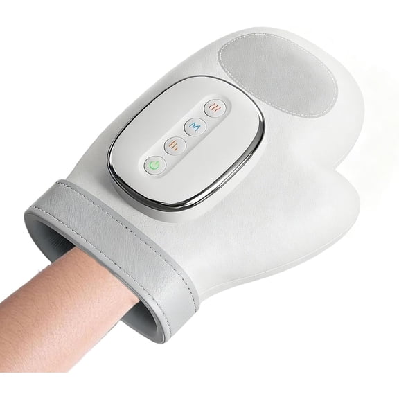 Hand Massager with Heat and Compression, Split Finger Airbag Massage Device, 3 Modes & 5 Intensity Levels for Hand Fatigue Relief, Home Office Use