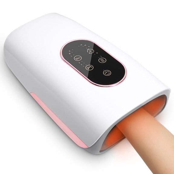 Hand Massager with Heat and Compression for Arthritis and Carpal Tunnel Pain, Christmas Gifts for Women Men Birthday - White
