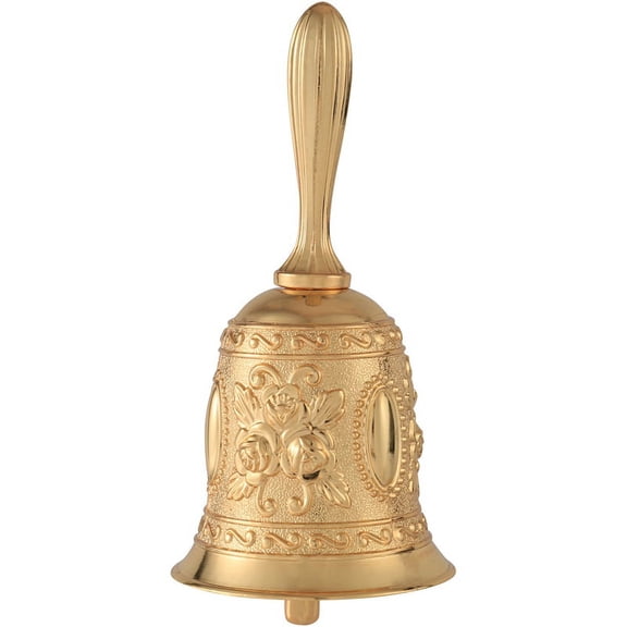 Hand , Metal Tone Hand Hold Service Call Desktop Tea Dinner Game , Christmas Gold
