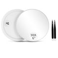 thumbnail image 1 of Hand Mirror, Double-SideHandhel Mirror 1X/3X Magnifying Mirror with Handle, Set of 2 (Clear), 1 of 5