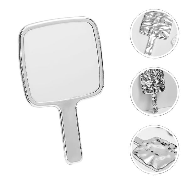WHAMVOX Handheld Makeup Mirror Makeup Mirror Glass 1Pcs