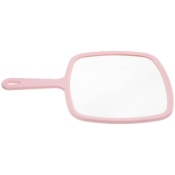 Hand Mirror Handheld Cosmetic Lightweight Mirrors Travel Vanity Plastic Handle Simple Portable Pink Abs Miss