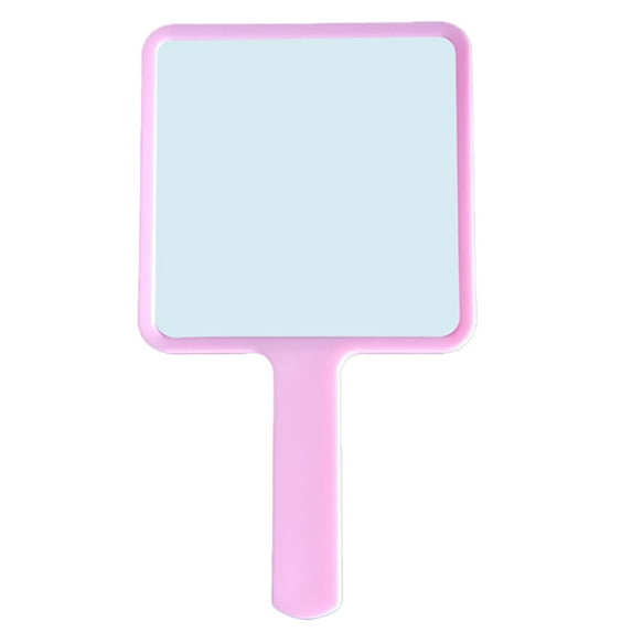 Hand Mirror Salon Barber Hairdressing Handheld Mirror with Handle(Square )