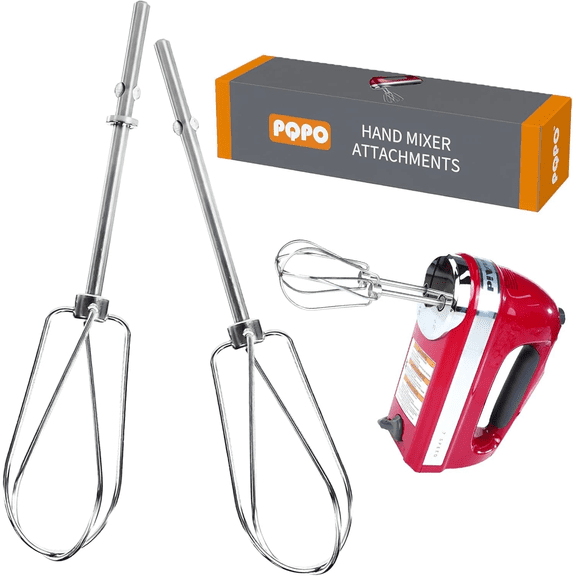 PQPO Stainless Steel Hand Mixer Beaters, Compatible with KitchenAid