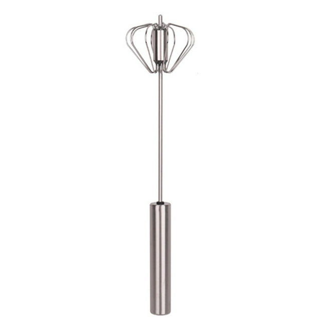 Hand Mixer Whisk, Stainless Steel Hand Push Rotary Mixer for Efficient Mixing and Beating, Ideal for Baking Prep, 1