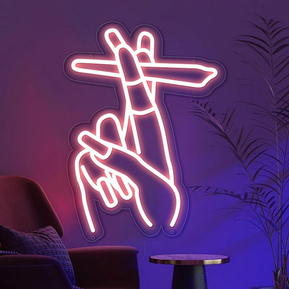 Hand Neon Signs Pink Led Neon Sign for Wall Decor, Nail Neon Signs USB Hand Neon Light Signs for Salon Bedroom Living Room Office Restaurant Home Bar Party Game Room