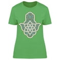 thumbnail image 1 of Hand Of Fatima Good Luck Art T-Shirt Women -Image by Shutterstock, Female Small, 1 of 2