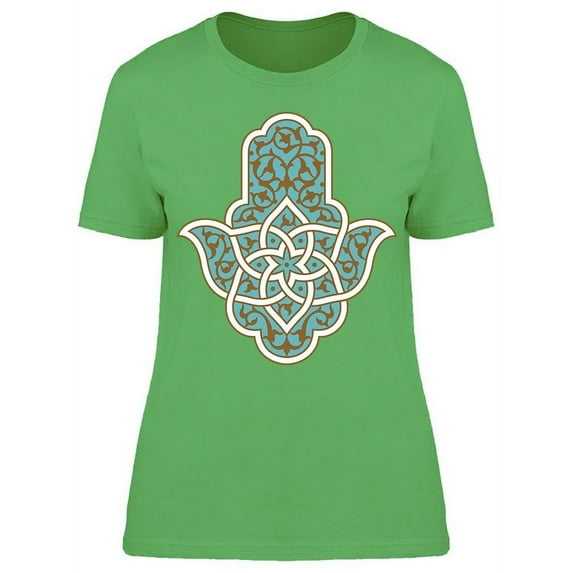 Hand Of Fatima Good Luck Art T-Shirt Women -Image by Shutterstock, Female Small