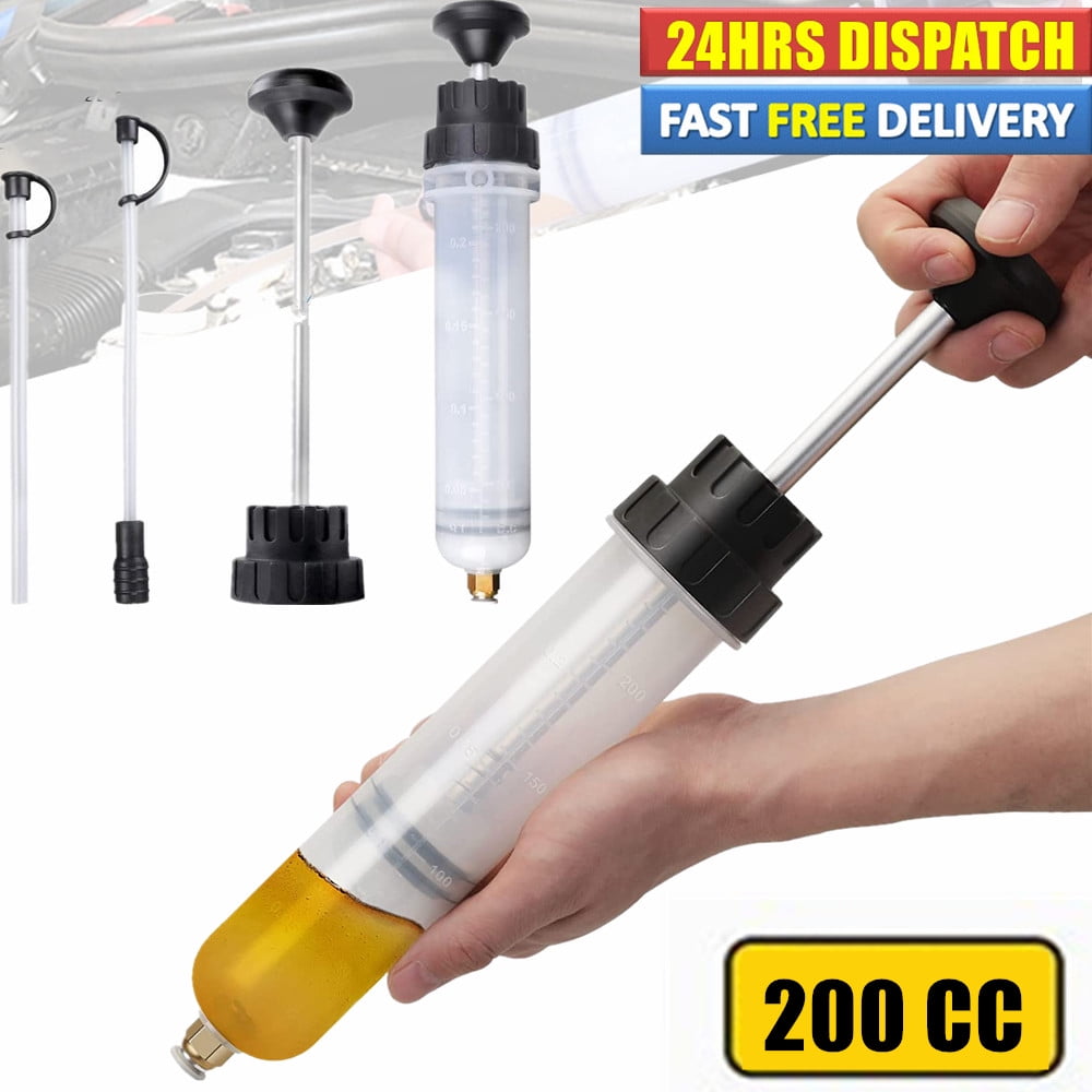Automotive Hand Oil Change Syringe, 200cc Brake Fluid Extractor Pump