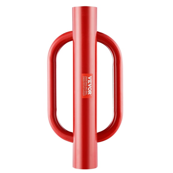 Hand Operated Fence Post Piling Tool 4.11 Inch Inner Diameter Heavy Duty 22 lb Carbon Steel Manual Piler for T Post Farm Fence U Slot Hole Digger Sign Posts Wooden Posts Red