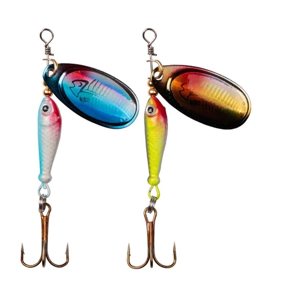 Hand Operated Fishing Spinners Lures High Visibilities Underwater Reflection