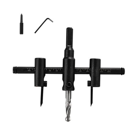 Hand Operated Hole Cutter Tool For Wood Plasterboard Adjustable 30-300mm Cutting